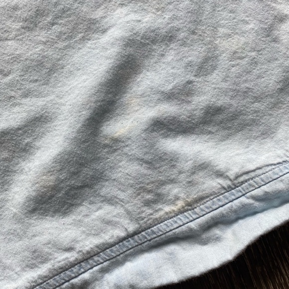 Light blue chambray embroidered sleeveless dress. Medium - Picture 7 of 12